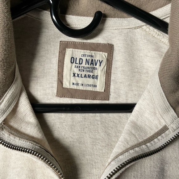 Old Navy 1/4 zipper pullover, brown and tan - Picture 3 of 3